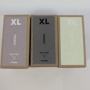 Lot of 3 NEWAllbirds Trino Thong Underwear Pitaya Boulder Peppercorn Size XL